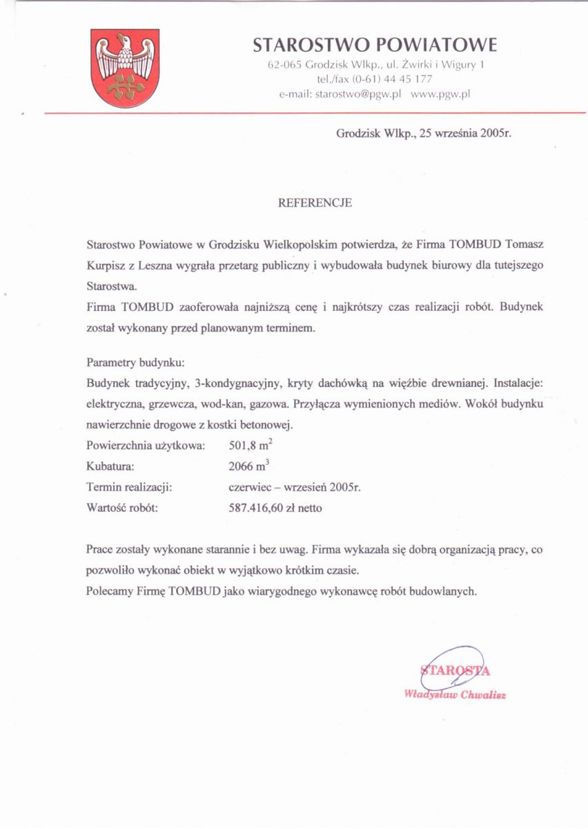 Referencje Grodzisk Wlkp